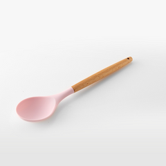 Silicone Kitchen Utensil Set – Heat-Resistant Tools with Wooden Handles