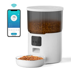 Smart Automatic Pet Feeder – 4L WiFi & Button Control for Cats & Dogs
