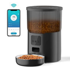 Smart Automatic Pet Feeder – 4L WiFi & Button Control for Cats & Dogs