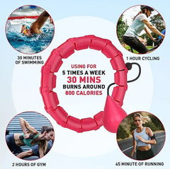 2-in-1 Weighted Hula Hoop — Auto-Spinning, Detachable, for Weight Loss & Core Toning