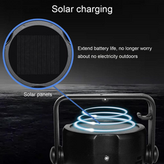 Solar Camping Lantern with Fan & Hook – Foldable LED Light, USB & Solar Charge