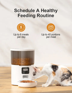 Smart Automatic Pet Feeder – 4L WiFi & Button Control for Cats & Dogs