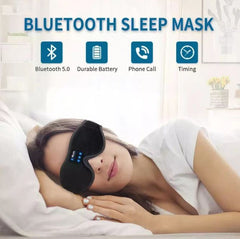 Bluetooth 5.0 Sleep Eye Mask with Headphones — 3D Contoured, HD Stereo, Light Blocking