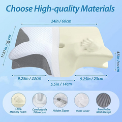 Memory Foam Cervical Pillow — Ergonomic Contour Support for Neck Pain Relief