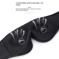 Bluetooth 5.0 Sleep Eye Mask with Headphones — 3D Contoured, HD Stereo, Light Blocking