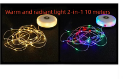 Rechargeable LED String Lights — 7 Colors, Waterproof, Camping & Home