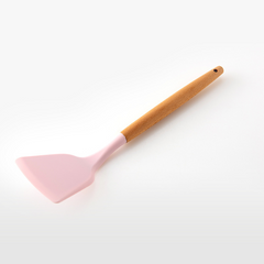 Silicone Kitchen Utensil Set – Heat-Resistant Tools with Wooden Handles