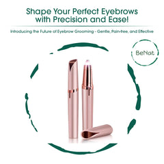 Rechargeable Electric Eyebrow Trimmer – LED Light, Hypoallergenic & Painless