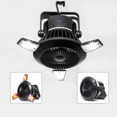 Solar Camping Lantern with Fan & Hook – Foldable LED Light, USB & Solar Charge