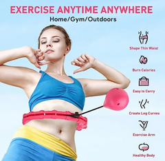 2-in-1 Weighted Hula Hoop — Auto-Spinning, Detachable, for Weight Loss & Core Toning