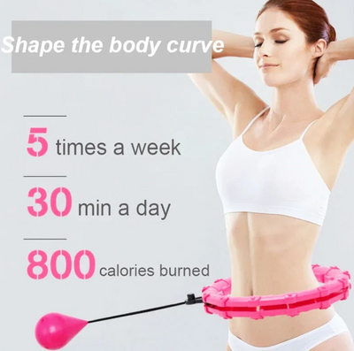 2-in-1 Weighted Hula Hoop — Auto-Spinning, Detachable, for Weight Loss & Core Toning