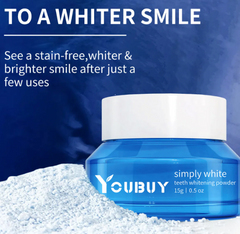Teeth Whitening Powder — Enamel-Safe Brightening for Coffee, Tea & Smoke Stains