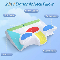 Memory Foam Cervical Pillow — Ergonomic Contour Support for Neck Pain Relief