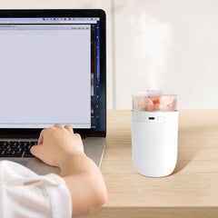 LED Crystal Salt Stone Humidifier Essential Oil Diffuser