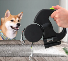 Dual Retractable Dog Leash — Walk Two Dogs at Once, 3M Telescopic with Ergonomic Grip